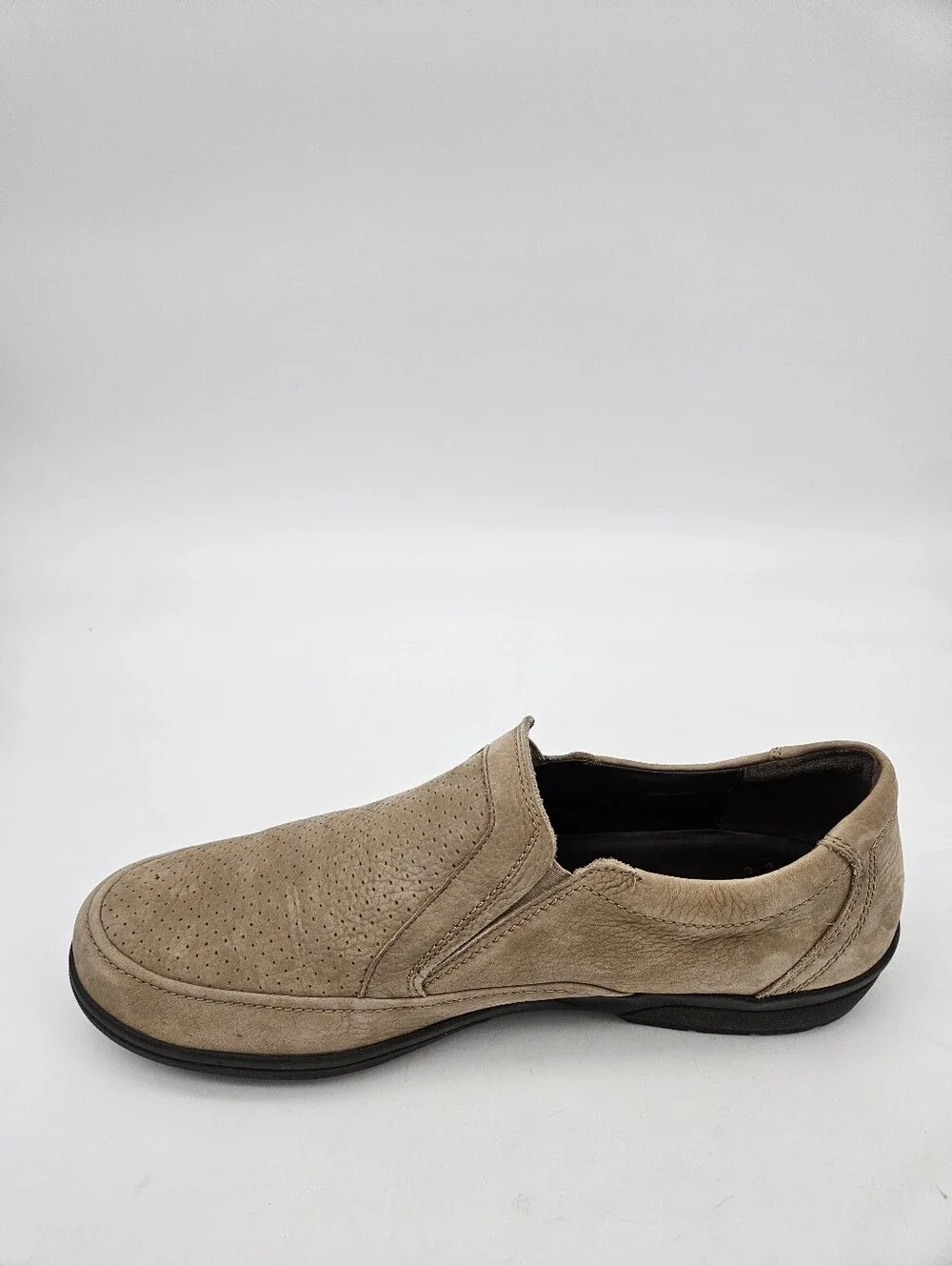Mephisto Adelio  Men Beige Nubuck Perforated Moc Toe Loafers 13 made in Portugal